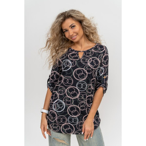 Туника женская №36790 кулирка (р-ры: 48-62) черный