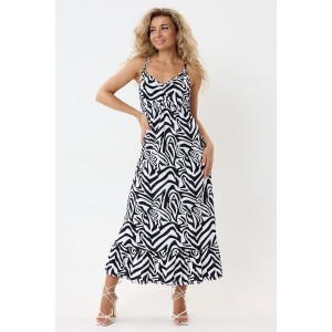 Сарафан женский №057914 "С-Штрихи" кулирка (р-ры: 46-56) зебра