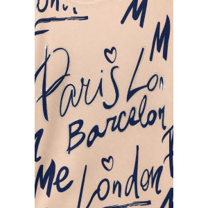 Футболка женская №260 "City Glam" хлопок стрейч (р-ры: 46-56) бежевый