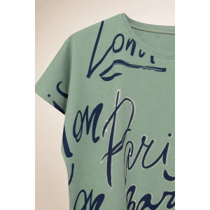 Футболка женская №260 "City Glam" хлопок стрейч (р-ры: 46-56) бирюзовый