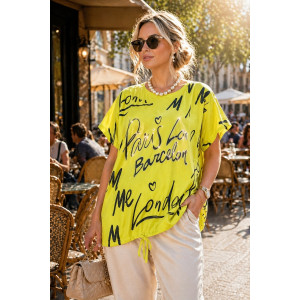 Футболка женская №260 "City Glam" хлопок стрейч (р-ры: 46-56) салатовый