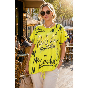 Футболка женская №260 "City Glam" хлопок стрейч (р-ры: 46-56) салатовый