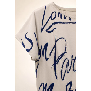 Футболка женская №260 "City Glam" хлопок стрейч (р-ры: 46-56) капучино