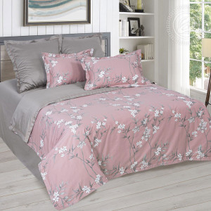 Постельное белье мако-сатин "Версалия" (последний размер) 2-сп.евр