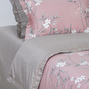 Постельное белье мако-сатин "Версалия" (последний размер) 2-сп.евр