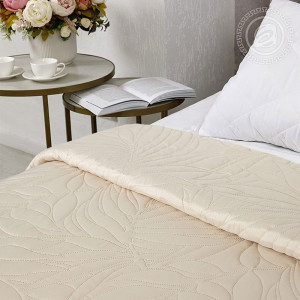 Покрывало полисатин ультрастеп "Ваниль" с кантом (последний размер) 220х215