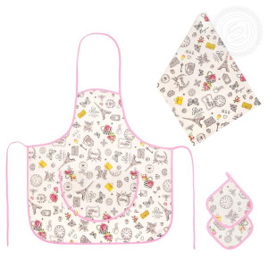 Набор кухонный №3 рогожка "Мадам" (последний размер)