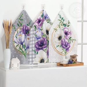 Набор кухонный из 2-х полотенец рогожка "Серенада" (последний размер) 45х60