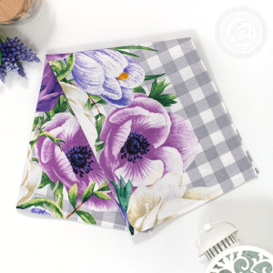 Набор кухонный из 2-х полотенец рогожка "Серенада" (последний размер) 45х60