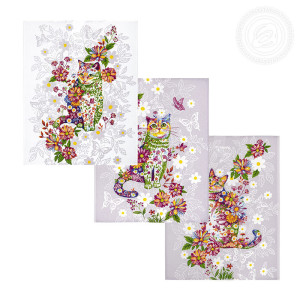 Набор кухонный из 3-х полотенец рогожка "Чудесный день" (последний размер) 45х60