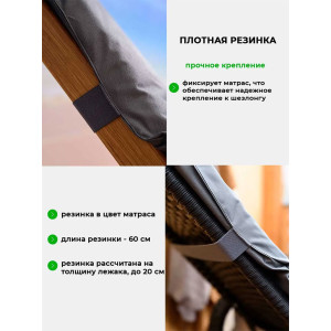 Матрас для шезлонга сегментный непромокаемый Bio-Line 059350 серый
