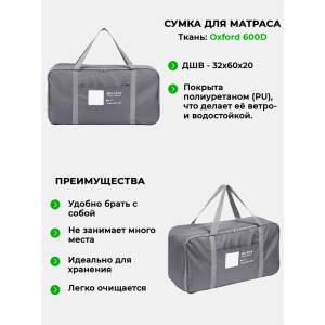 Матрас для шезлонга сегментный непромокаемый Bio-Line 059350 серый