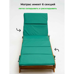 Матрас для шезлонга сегментный непромокаемый Bio-Line 059350 зеленый