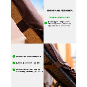 Матрас для шезлонга сегментный непромокаемый Bio-Line 059350 коричневый