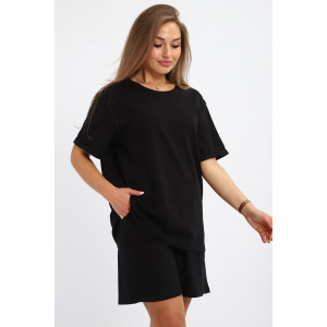 Костюм двойка женский №273 кулирка (р-ры: 48-58) черный