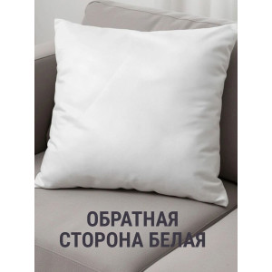 Наволочка-чехол декоративная велюр 3D на молнии "Два щенка"