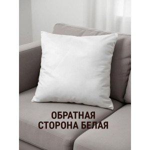 Наволочка-чехол декоративная велюр 3D на молнии "Британец"