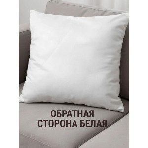 Наволочка-чехол декоративная велюр 3D на молнии "Кот пушистый"