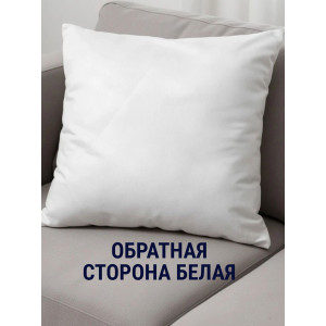Наволочка-чехол декоративная велюр 3D на молнии "Кот-горох"