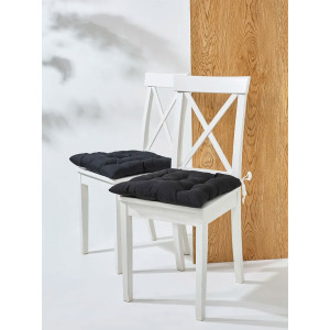 Подушка на стул с завязками "Bio-Line" GB40-2 черный 2 шт.