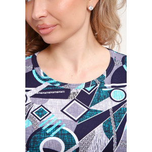 Туника женская №37013 кулирка (р-ры: 46-56) бирюзовый