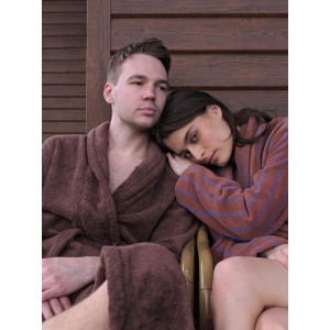 Халат унисекс махровый Urban Family (р-ры: 42-52) "Cocoa Brown" Халат унисекс махровый Urban Family (р-ры: 42-52) "Cocoa Brown"