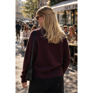 Джемпер женский №1896-1 "Relaxed Fit" эко-кашемир (р-ры: 40-48) коричневый Джемпер женский №1896-1 "Relaxed Fit" эко-кашемир (р-ры: 40-48) коричневый