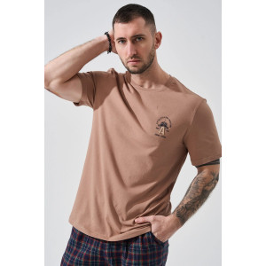 Пижама мужская "Авангард" 2390-К/Ф кулирка-фланель (р-ры: 48-58) мокко