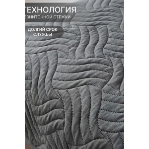 Покрывало стеганое двухстороннее микрофибра меланж "Moleskin" Покрывало стеганое двухстороннее микрофибра меланж "Moleskin"
