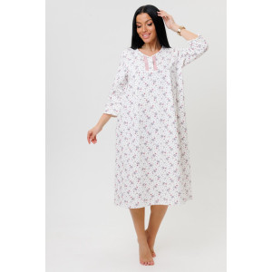 Сорочка женская №1489/17 футер с начесом (последний размер) мелкие цветочки 50 Сорочка женская №1489/17 футер с начесом (последний размер) мелкие цветочки 50