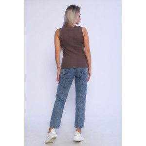 Майка женская WМЖ0030 кашкорсе (р-ры: XS-XXL) кофейный Майка женская WМЖ0030 кашкорсе (р-ры: XS-XXL) кофейный