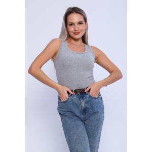 Майка женская WМЖ0030 кашкорсе (р-ры: XS-XXL) серый Майка женская WМЖ0030 кашкорсе (р-ры: XS-XXL) серый