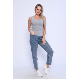 Майка женская WМЖ0030 кашкорсе (р-ры: XS-XXL) серый Майка женская WМЖ0030 кашкорсе (р-ры: XS-XXL) серый