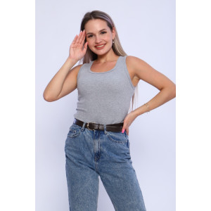 Майка женская WМЖ0030 кашкорсе (р-ры: XS-XXL) серый Майка женская WМЖ0030 кашкорсе (р-ры: XS-XXL) серый