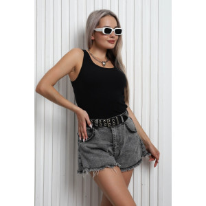 Майка женская WМЖ0030 кашкорсе (р-ры: XS-XXL) черный Майка женская WМЖ0030 кашкорсе (р-ры: XS-XXL) черный