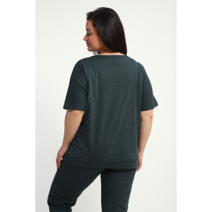 Костюм двойка женский КБЖЖ0142А кулирка (р-ры: L-7XL) изумрудный Костюм двойка женский КБЖЖ0142А кулирка (р-ры: L-7XL) изумрудный