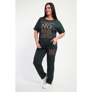 Костюм двойка женский КБЖ0042 кулирка (р-ры: L-7XL) изумруд Костюм двойка женский КБЖ0042 кулирка (р-ры: L-7XL) изумруд