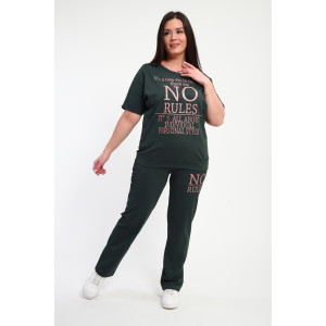 Костюм двойка женский КБЖ0042 кулирка (р-ры: L-7XL) изумруд Костюм двойка женский КБЖ0042 кулирка (р-ры: L-7XL) изумруд