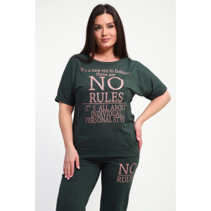 Костюм двойка женский КБЖ0042 кулирка (р-ры: L-7XL) изумруд Костюм двойка женский КБЖ0042 кулирка (р-ры: L-7XL) изумруд