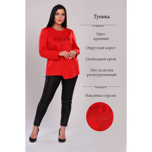 Туника женская №31597 водолаз (р-ры: 50-60) красный Туника женская №31597 водолаз (р-ры: 50-60) красный