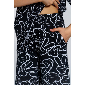 Костюм двойка детский 990Д кулирка с лайкрой пенье (р-ры: 28-44) черный микки Костюм двойка детский 990Д кулирка с лайкрой пенье (р-ры: 28-44) черный микки