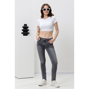 Джинсы женские №2014-056 джинс стрейч (р-ры: S-XL) серый Джинсы женские №2014-056 джинс стрейч (р-ры: S-XL) серый