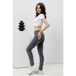 Джинсы женские №2014-056 джинс стрейч (р-ры: S-XL) серый Джинсы женские №2014-056 джинс стрейч (р-ры: S-XL) серый