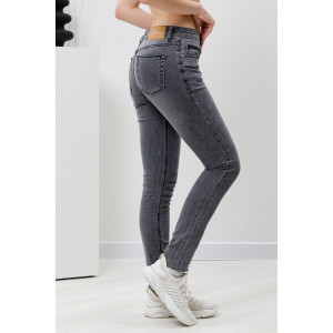 Джинсы женские №2014-056 джинс стрейч (р-ры: S-XL) серый Джинсы женские №2014-056 джинс стрейч (р-ры: S-XL) серый