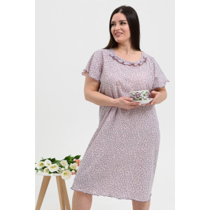 Сорочка женская №21605 кулирка (р-ры: 58-68) пудра Сорочка женская №21605 кулирка (р-ры: 58-68) пудра