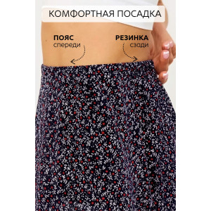 Юбка женская №20677 штапель (р-ры: 44-52) черный Юбка женская №20677 штапель (р-ры: 44-52) черный