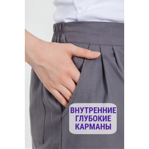 Шорты женские №059906 лён смесовый (р-ры: 46-52) серый Шорты женские №059906 лён смесовый (р-ры: 46-52) серый