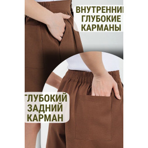 Шорты женские №059906 лён смесовый (р-ры: 46-52) коричневый Шорты женские №059906 лён смесовый (р-ры: 46-52) коричневый