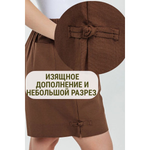 Шорты женские №059906 лён смесовый (р-ры: 46-52) коричневый Шорты женские №059906 лён смесовый (р-ры: 46-52) коричневый