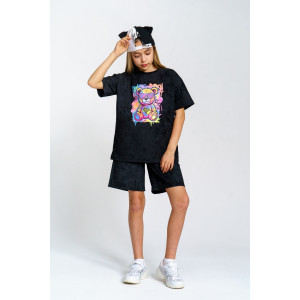 Костюм двойка детский 990Д кулирка варенка (р-ры: 28-44) черный Костюм двойка детский 990Д кулирка варенка (р-ры: 28-44) черный